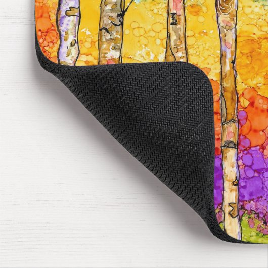 Mooie en kleurrijke Aspen Trees Mousepad Muismat (Hoek)