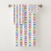 Mooie en kleurrijke bladeren badkamer handdoek set (Insitu)