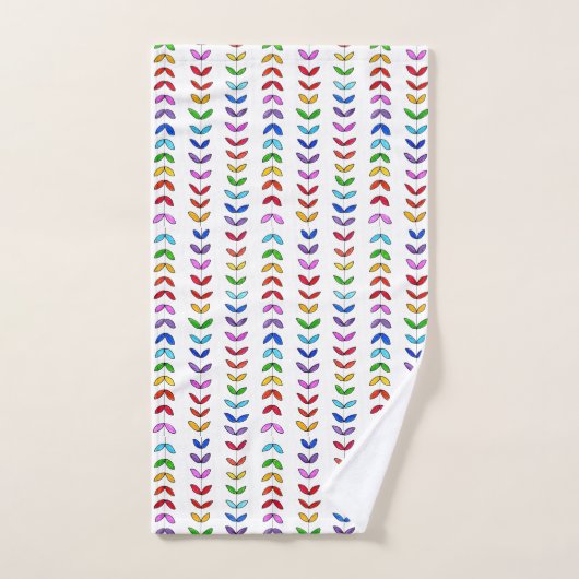 Mooie en kleurrijke bladeren badkamer handdoek set (Handdoek)