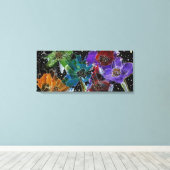 Mooie en kleurrijke Poppies Canvas (Insitu (Houten vloer))