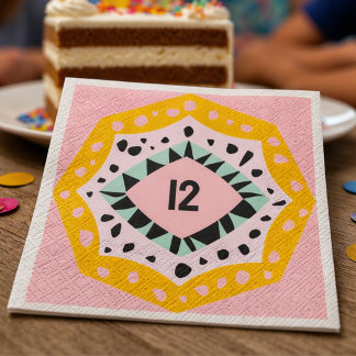 Mooie en kleurrijke servetten met leeftijd