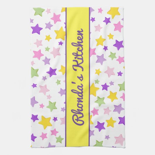 Mooie en kleurrijke sterren theedoek (Verticaal)