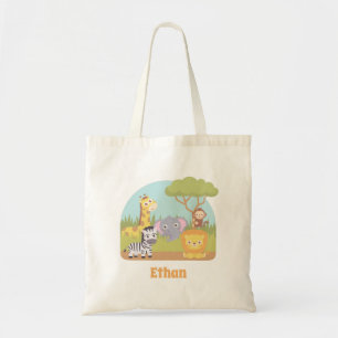Mooie en Kleurrijke Wilde Safari Dieren Namen voor Tote Bag