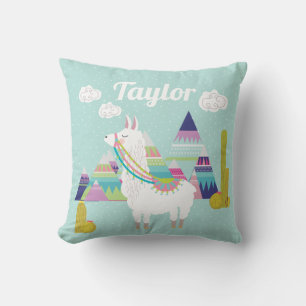 Mooie en Kleurrijke Woestijn Alpaca Babykamer Kussen