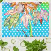 Mooie en kleurrijke Zonnebloem Keuken Handdoek (Gevouwen)