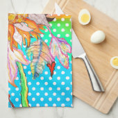 Mooie en kleurrijke Zonnebloem Keuken Handdoek (Quarter Fold)