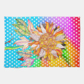 Mooie en kleurrijke Zonnebloem Keuken Handdoek (Horizontaal)