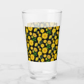 Mooie en levendige zonnebloem glas (Achterkant)