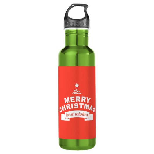 Mooie en liefste kerstwensen waterfles (Voorkant)