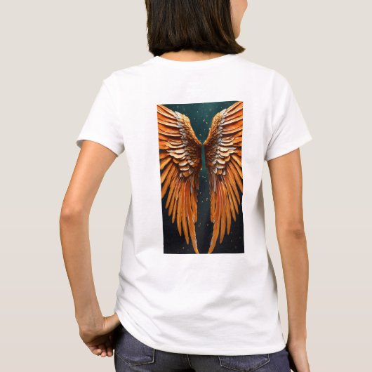 Mooie en perfecte kleine engelenvleugels t shirt (Achterkant)