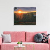 Mooie en rustige zonsondergang scène canvas afdruk (Insitu (Woonkamer))