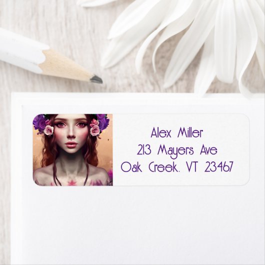 Mooie Enchantress Fantasy AI Art Etiket (Insitu)