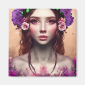 Mooie Enchantress Fantasy AI Art Magneet (Voorkant)