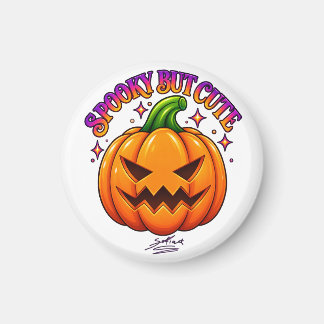 Mooie enge pompoen Halloween ronde magneet