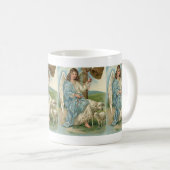 Mooie engel en gouden bel koffiemok (Voorkant rechts)