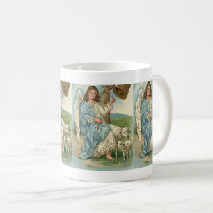 Mooie engel en gouden bel koffiemok