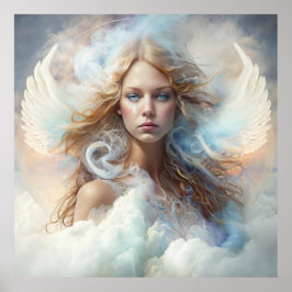 Mooie engel in de lucht poster