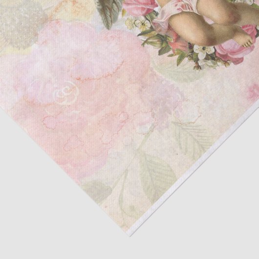 Mooie engel met bloemen tissuepapier (Detail)