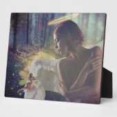 Mooie engel met Fairy Fantasy Art Fotoplaat (Zijkant)