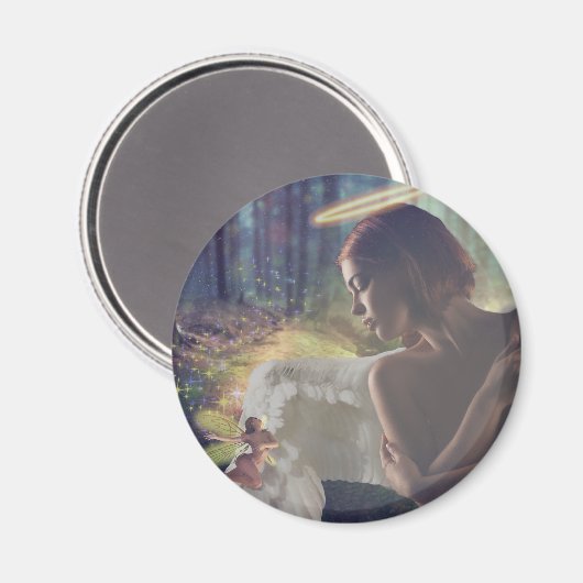 Mooie engel met Fairy Fantasy Art Magneet (Voorkant / Achterkant)