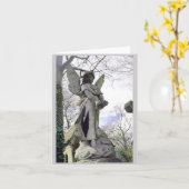 Mooie engel notecard! kaart (Gele Bloem)