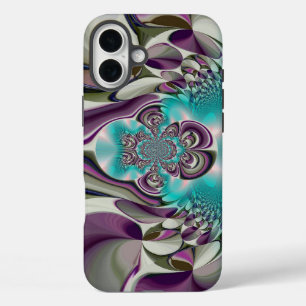 Mooie engelachtige Paarse en cyaan Abstracte print iPhone 16 Plus Hoesje