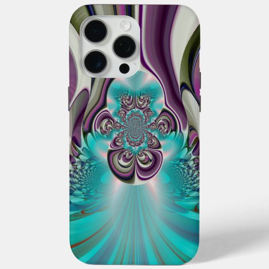 Mooie engelachtige Paarse en cyaan Abstracte print Case-Mate iPhone Case (Achterkant)