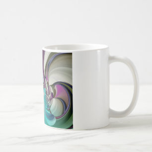 Mooie engelachtige Paarse en cyaan Abstracte print Koffiemok