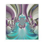 Mooie engelachtige Paarse en cyaan Abstracte print Notitieblok (Voorkant)