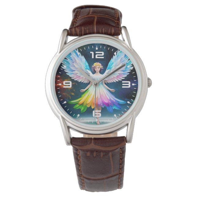 Mooie engelenvleugels Art-35444 Horloge (Voorkant)