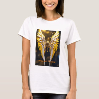 Mooie engelenvleugels in geel en goud t-shirt