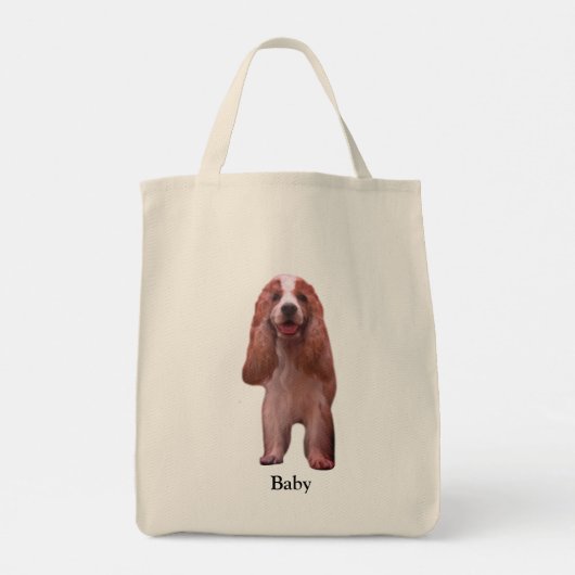 Mooie Engelse Cocker Spaniel Hond Tote Bag (Achterkant)