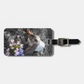 Mooie Engelse lul met bloemen Bagagelabel (Voorkant horizontaal)