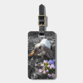 Mooie Engelse lul met bloemen Bagagelabel (Voorkant verticaal)