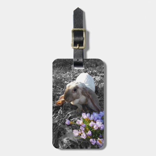 Mooie Engelse lul met bloemen Bagagelabel (Voorkant verticaal)