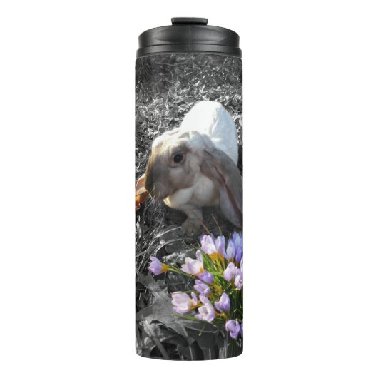 Mooie Engelse lul met bloemen Thermosbeker (Voorkant)