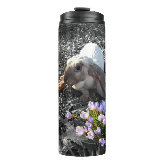 Mooie Engelse lul met bloemen Thermosbeker (Voorkant)