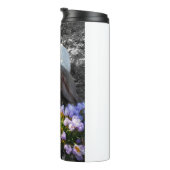 Mooie Engelse lul met bloemen Thermosbeker (Geroteerd rechts)