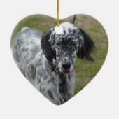 Mooie Engelse Setter Dog Keramisch Ornament (Achterkant)