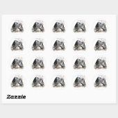 Mooie Engelse Setter met fazant , Art Ronde Sticker (Vel)