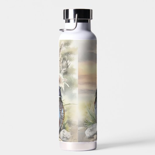 Mooie Engelse Setter met fazant , Art Waterfles (Rechts)