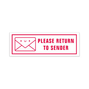 Mooie enveloppe tekening retour afzender zelfinktende stempel