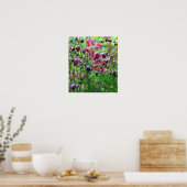 Mooie Epimedium Flowers en Buds Spring Photo Poster (Keuken)
