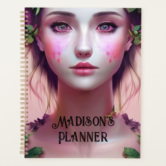 Mooie Etherische Betoverde Vrouw Fantasy Art Planner (Voorkant)