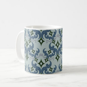 Mooie etnische Damascus-patroon pointillisme Koffiemok