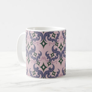 Mooie etnische Damascus-patroon pointillisme Koffiemok