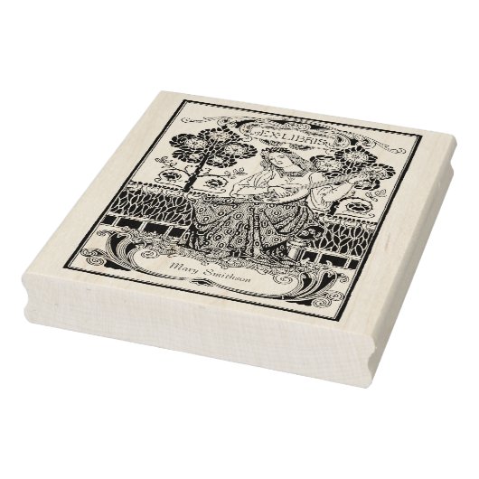 Mooie ex libris aangepaste naam rubberstempel (Stempel)