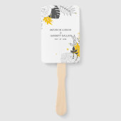 Mooie exotische bladeren hand fan handwaaier (Voorkant)