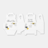 Mooie exotische bladeren witte achtergrond gunst d bedankdoosjes (Uitgevouwen)