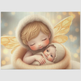 Mooie Fairy en Baby Fantasy Art Tissue Papier